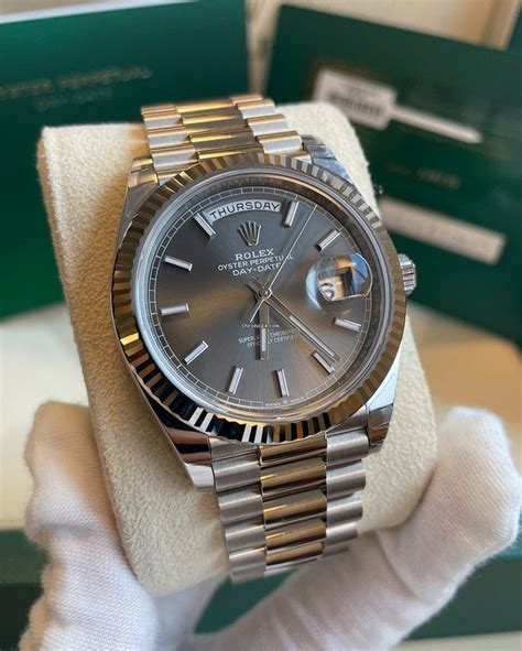 rolex day date white gold replica|rolex day date alternative.